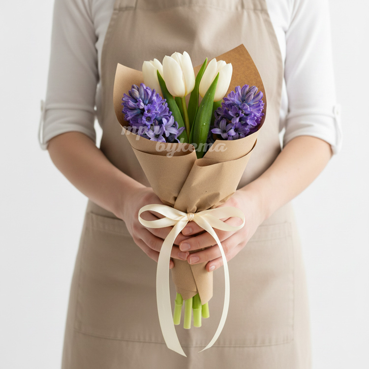 Мини-букет из 3 тюльпанов