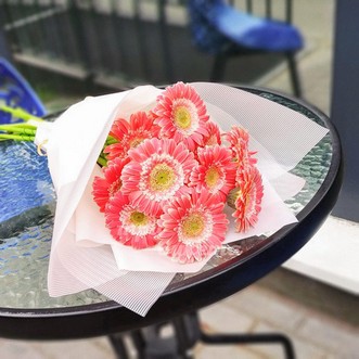 13 розовых гербер 13 розовых гербер